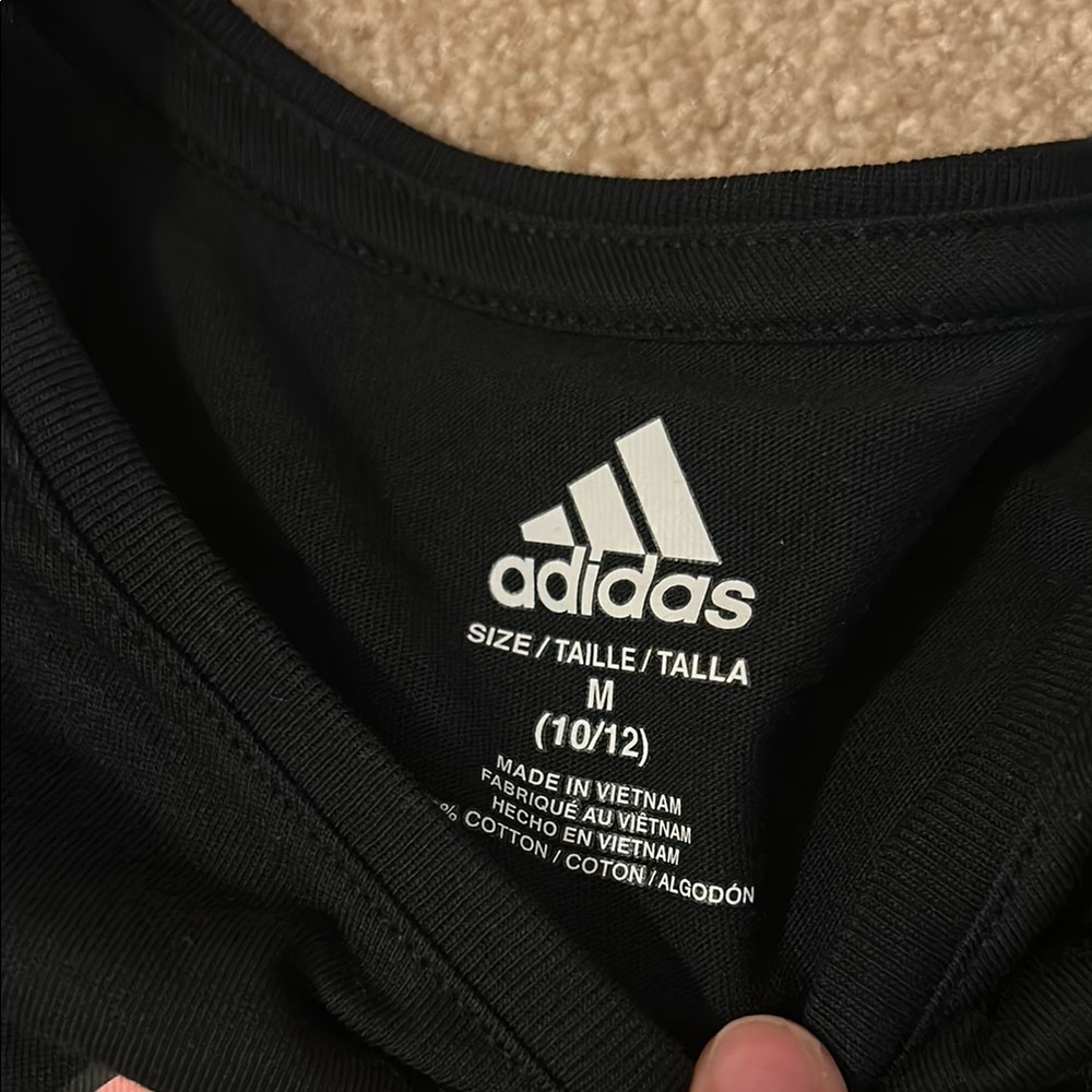 Adidas Black Floral Graphic Short Sleeve Tee - Picture 3 of 4